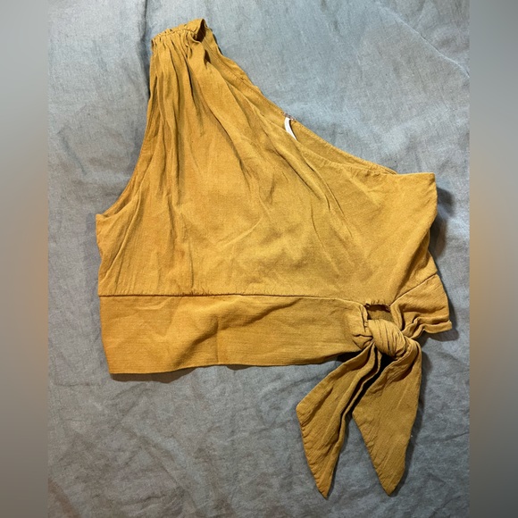 Free People — One Shoulder Tie Waist Crop Top - Picture 3 of 11